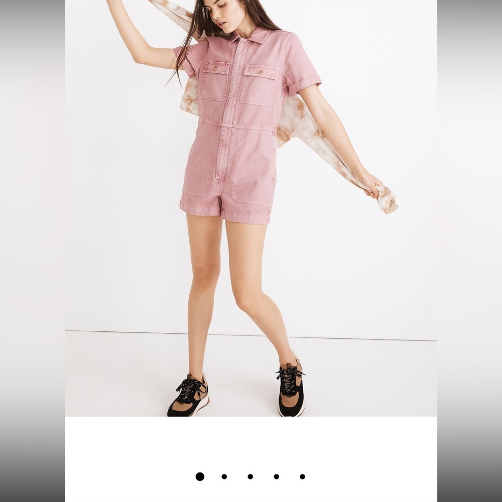 Garment-Dyed Coverall Romper